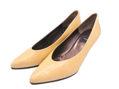 renoma レノマ レザー ポインテッドトゥ ミドルヒール パンプス size36 1/2（23.5cm）/黄 ■■ レディースのサムネイル