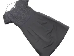J.PRESS ジェイプレス 花柄 切替 Aライン ワンピース size9/黒 ■◆ レディースのサムネイル