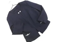 LAISSE PASSE レッセパッセ パールビーズ ノーカラー ジャケット size36/濃紺 ■◇ レディースのサムネイル