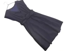 PROPORTION プロポーション ボディドレッシング ベルト付き Aライン ワンピース size2/濃紺 ■◆ レディースのサムネイル