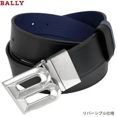 BALLY バリー 新品 アウトレット B BOLD 35 ADR / I9N9P 110 ブラック/ネイビーレザー ロゴ リバーシブル メンズ ベルト ブランド 並行輸入品のサムネイル