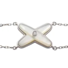 箱 CHAUMET ショーメ ジュ ドゥ リアン シェル ダイヤ ダイヤモンド マザーオブパール ブレスレット 750 K18 WG ダブルチェーン  チェーンブレスレット 5146のサムネイル