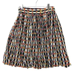 Gianni Versace ジャンニ・ヴェルサーチ ミニスカート フレア 小花柄 ストライプ柄 イタリア製 ボトムス マルチカラー 40【M】 レディース 【中古】のサムネイル