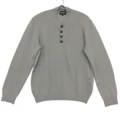 GIORGIO ARMANI ジョルジオアルマーニ セーター ヘンリーネック ニット ウール トップス プルオーバー グレー 50【XL】 メンズ 【中古】のサムネイル