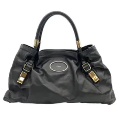 クロエ Chloe ヴィクトリア トートバッグ レザー 021057 ブラック【中古】のサムネイル