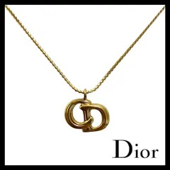 【Dior】CDロゴ ネックレス ゴールド/金 カラー ペンダント ヴィンテージ Christian Dior/クリスチャンディオール (MM-792)のサムネイル