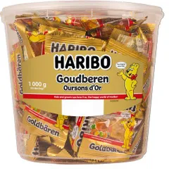 HARIBO ふっくらとした印象を目指しますボー ミニゴールドベア バケツ 980g 100袋入りのサムネイル