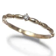 ジュピター リング ダイヤ ダイヤモンド 0.03ct 一粒 13号 K10YG #196378のサムネイル