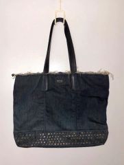 y2k DIESEL 2way ショルダーバッグ トート デニム ロゴ金具 青 - メルカリ
