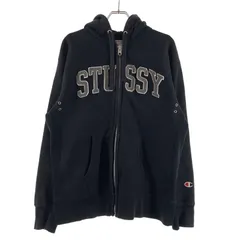 【現状渡し品】 STUSSY ステューシー × Champion チャンピオン コラボ WIND STOPPER ZIP HOODIE C8-A124 ウィンド ストッパー ジップフーディー フルジップパーカー 【142-260629-ko-08-tei】のサムネイル