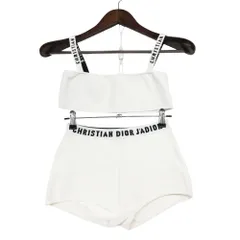 Christian Dior クリスチャンディオール セット ロゴ入り ニット ブラトップ インナーウェア トップス ボトムス パンツ セット ホワイト S レディース 【中古】のサムネイル