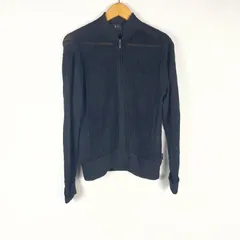 DAKS ダックス ニットカーディガン ジップアップ スタンドカラー リブ編み 長袖  日本製 レディース ミニマル カジュアル ブラック サイズ38  NA302のサムネイル