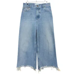 Chloe クロエ デニムパンツ ハイライズ ワイド ジーンズ ボトムス バックロゴパッチ インディゴブルー レディース 【中古】のサムネイル