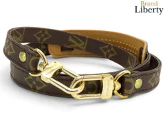 【未使用】ルイヴィトン LOUIS VUITTON モノグラム ショルダーストラップ 調節不可 ダークブラウン ゴールド金具 PVC J75010のサムネイル