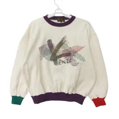 KENZO ケンゾー スウェット トレーナー ロゴ刺繡 トリコロールカラー プルオーバー トップス 長袖 ホワイト 2【M】 メンズ 【中古】のサムネイル