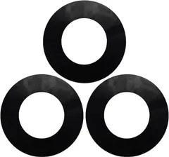 Rimikuru コンロ カバー ガスコンロ対応 ガスレンジ対応 五徳 2口 3口 黒 汚れ防止 洗える 油汚れ シート 焜炉 下敷き 耐熱 (ブラック, 3枚セット)のサムネイル