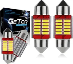 GeTor T10×31mm LED 4個セット ルームランプ ホワイト キャンセラー内蔵 10SMD 室内灯 車内灯 ナンバー灯 12V専用 5W 6500K