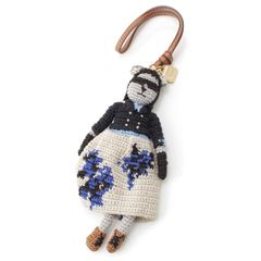 MIU MIU レザーコード メタル トリックキーリング チャーム 未使用品