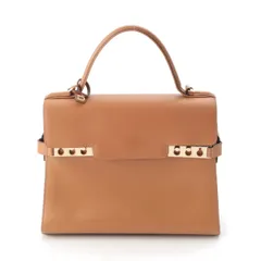 デルヴォー タンペートMM サプルカーフ 2way ショルダー ハンドバッグ ベジタル ゴールド金具 ブラウン【中古】のサムネイル