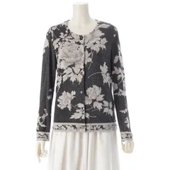 レオナール 花柄 半袖 カットソー 長袖 カーディガン アンサンブル 0399602 ブラック グレー M【中古】のサムネイル