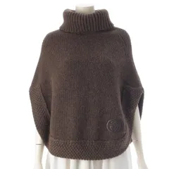 グッチ キャメル ニット ポンチョ 167319 ブラウン S【中古】のサムネイル