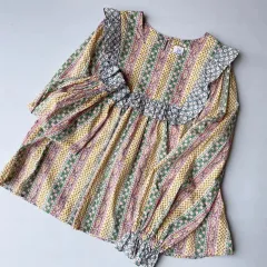 Dot＆Stripes CHILD WOMAN リバティプリント パッチワークブラウス 2025SS 定価2.2万 ドットアンドストライプスチャイルドウーマンのサムネイル