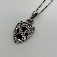 BLESS シルバー925 ネックレス 石付き ペンダント クロス ダガー