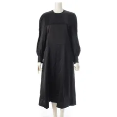 ブラミンク シルク 長袖 ロング ワンピース ドレス 7926-230-0405 ブラック 36【中古】のサムネイル