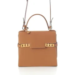 デルヴォー タンペートPM クリスピーカーフ 2WAY ショルダー ハンドバッグ AA0612AMF0ADNDO ベジタル【中古】のサムネイル
