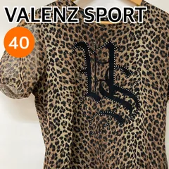 VALENZ SPORT バレンザスポーツ トップス 半袖 ヒョウ柄 ラインストーン ブラウン ブラック 日本製 レディース 40サイズ 【CT2986】のサムネイル