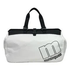 中古 マンシングウェア Munsing wear ボストンバッグ ホワイト 白 訳あり ドクターズバッグ型 エンボイ ENVOYのサムネイル