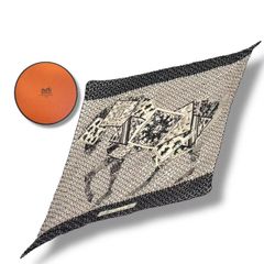 レア 極美品 HERMES エルメス スカーフ カレ90 シルク Christophe