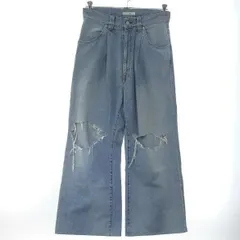 【中古】JieDa DAMAGE ONE TUCK WIDE STRAIGHT DENIM 2 Jie-23S-PT02-C ブルー ジエダ[10]のサムネイル