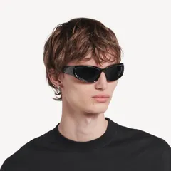BALENCIAGA Swift Oval サングラス バレンシアガ スウィフトオーバル ブラック BB0157Sのサムネイル