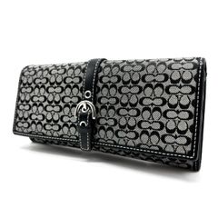 COACH Soho Signature Trifold Wallet BK - メルカリ