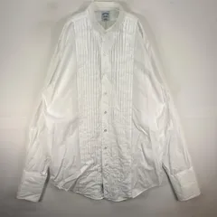 古着 ブルックスブラザーズ Brooks Brothers 長袖シャツ プリーツ ドレスシャツ XL  ホワイト系 無地 メンズのサムネイル
