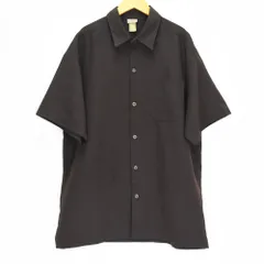 CALTOP キャルトップ PLAIN S/S SHIRT プレーン 半袖 シャツ メンズ M ダークブラウン ブラウン 無地 ワークシャツ ボックスシルエット USA製 アメリカ製 LA ストリート チカーノ オーバーサイズ ビッグシルエット カルトップ |のサムネイル