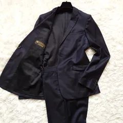 ​【美品・最高峰】LOUNGE LIZARD × Loro Piana セットアップ スーツ ウール ネイビー 3 Lのサムネイル