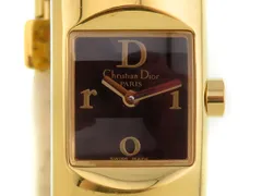 Dior  ディオール   腕時計  ディオリフィック   D96-150  ゴールドメッキ  ブラック文字盤  クオーツ  レディース時計  207【中古】2148104072221　　のサムネイル