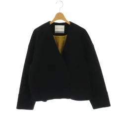 ボーダーズアットバルコニー BORDERS at BALCONY POODLE MIDI COAT コート ノーカラー ショート 38 ブラック /HK ■OSのサムネイル