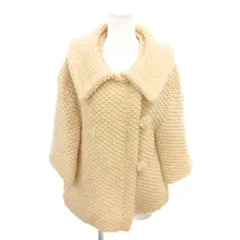 ツモリチサト TSUMORI CHISATO 美品 ジャケット ウール 2 アイボリー 凹凸編み ショールカラー 七分袖 /HW ■ECC001のサムネイル