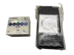 【未使用品】ポータブルMDプレイヤー Victor XM-PX33 ミニディスク MD-80QX5のサムネイル