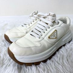 V*プ様 PRADA プラダ モノリス パデッド ナッパレザー スニーカー ホワ