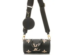 LOUIS VUITTON ルイヴィトン パピヨンBB バイカラーモノグラム アンプラント ブラック/ベージュ M45980 ショルダーバッグ レザー レディース 2148104000569 【中古】 200のサムネイル