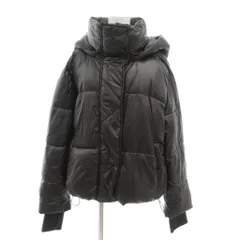 ギャップ GAP 美品 中綿ジャケット L 黒 ブラック フード ハイネック ジップアップ スナップボタン /NL ■ECF006のサムネイル