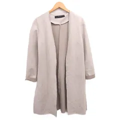ザラ ベーシック ZARA BASIC フェイクスエード コート アウター ロング トッパー XS ライトベージュ 薄茶 /TT ■ECA006のサムネイル