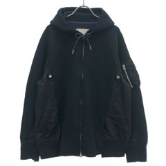 正規品2020サカイsacai変形ドッキングジップパーカー2ネイビーフード
