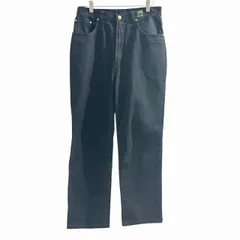 ヴェルサーチジーンズ VERSACE JEANS COUTURE ブラックデニムパンツ ジーンズ 金ボタン 黒 ブラック W32 約M-L ■GY09のサムネイル