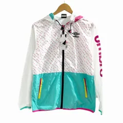 アンブロ UMBRO タグ付き ブルゾン ウィンドブレーカー ロゴ　白 ホワイト マルチカラー Lのサムネイル