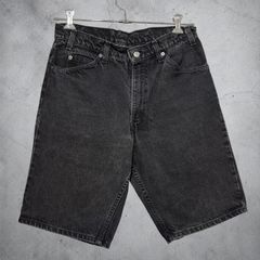 90s LEVI'S 550 USA製 後染ブラック ハーフデニムパンツ W32 - メルカリ